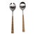Artifacts Rattan Stainless-Steel Serving Pieces with Gift Box in Brown - Set of 2 For Sale