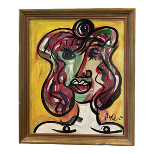 "My Friend Pablo Picasso in Paris" Titled Peter Keil Painting