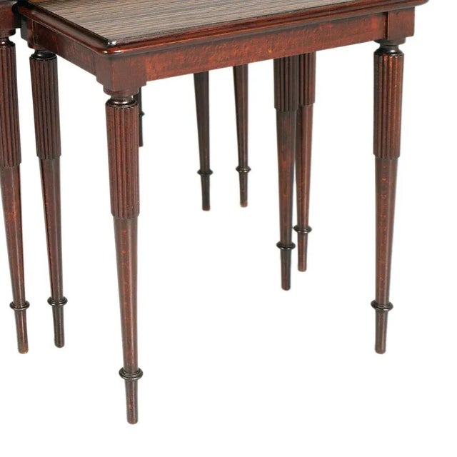 Paolo Buffa Coffee Nesting Tables in Ebony Macassar by Paolo Buffa for La Permanente Mobili Cantù, 1950s, Set of 3 For Sale - Image 4 of 8