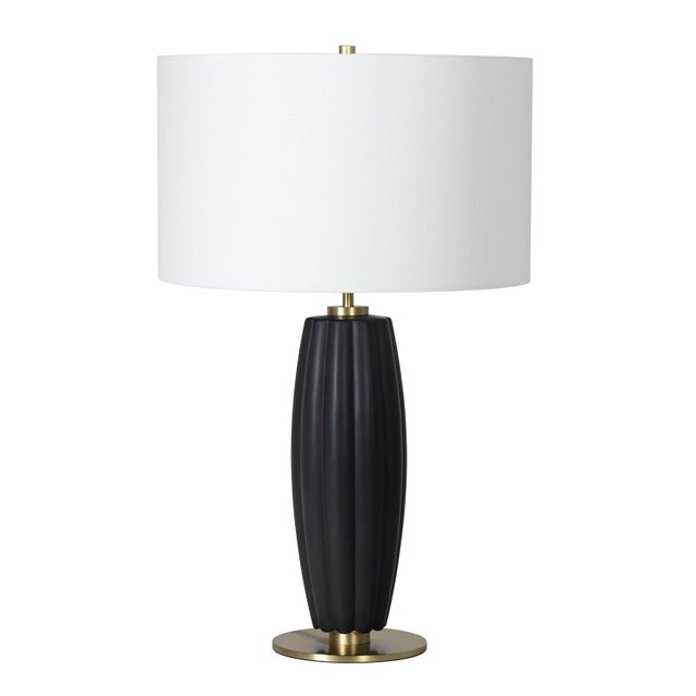 2020s Crocus Ceramic Table Lamp, Black For Sale - Image 5 of 5