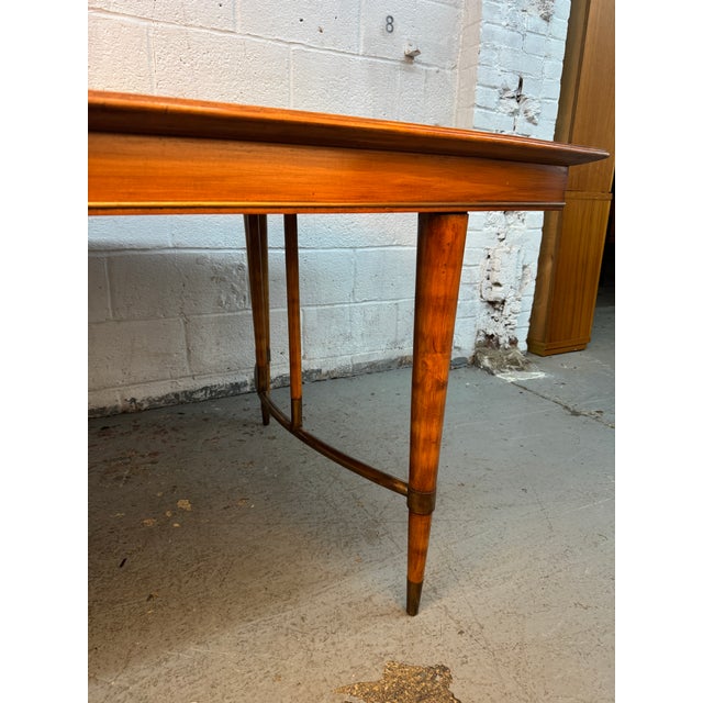 Wood "Forward Trend Collection" Expanding Dining Table Attributed to Johnson Furniture For Sale - Image 7 of 18