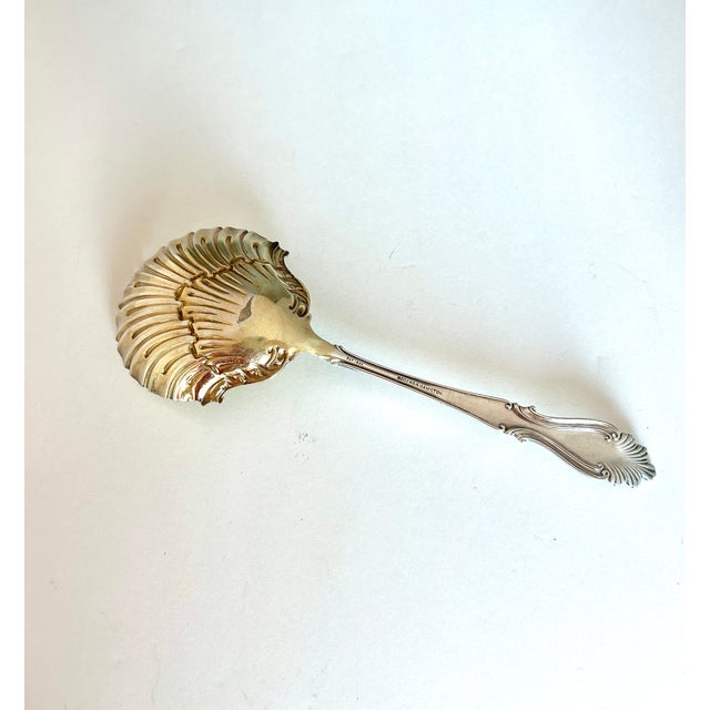 Antique 1896 Rogers & Hamilton "Raphael" Silverplate Serving Set, Berry Spoon & Cold Meat Fork For Sale - Image 4 of 8