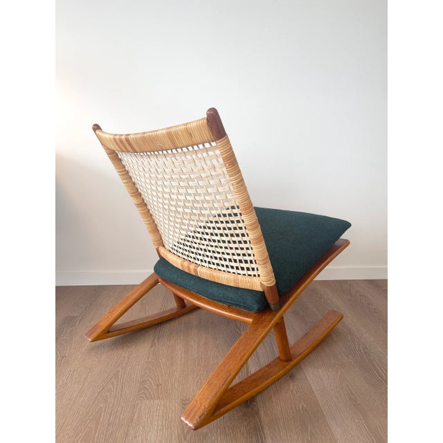Fredrik A. Kayser Model 599 Teak Rocking Chair 1960 For Sale - Image 9 of 11