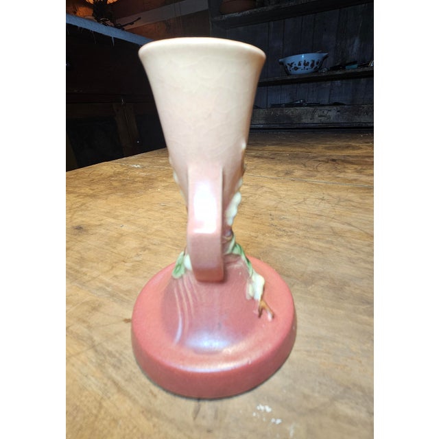 Roseville Pottery Roseville Snowberry Single Candle Holder For Sale - Image 4 of 8