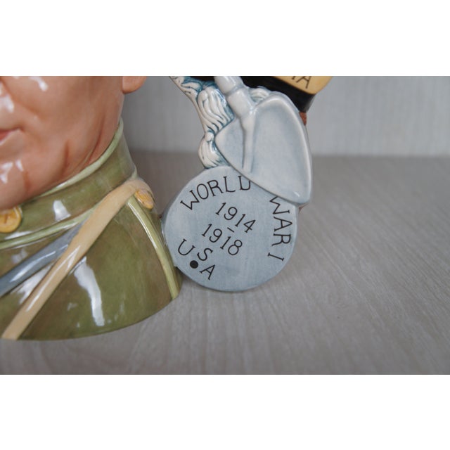 English Royal Doulton u.s. Military Soldier World War I Toby Character Jug For Sale - Image 9 of 16