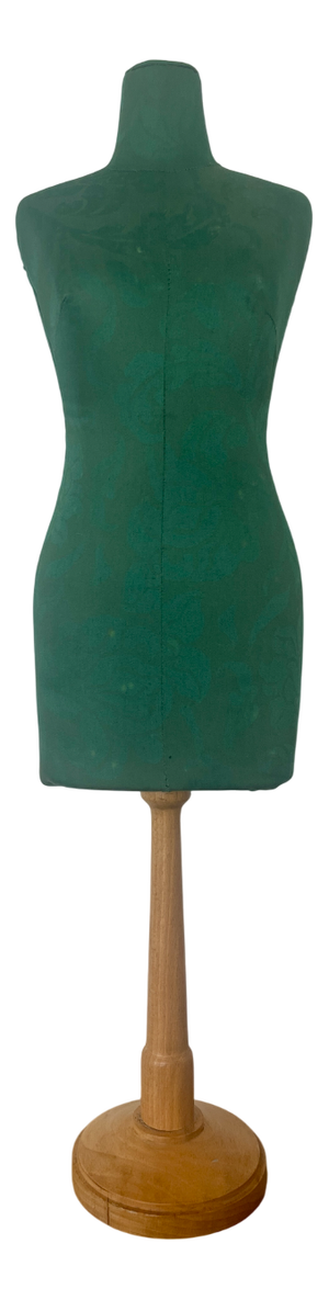 Mid-Century Green Fabric Jewelery Mannequin, 1950s