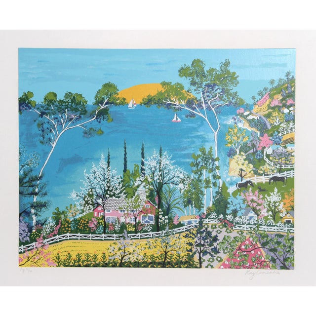 Rustic Kay Ameche, Big Sur, Serigraph For Sale - Image 3 of 3