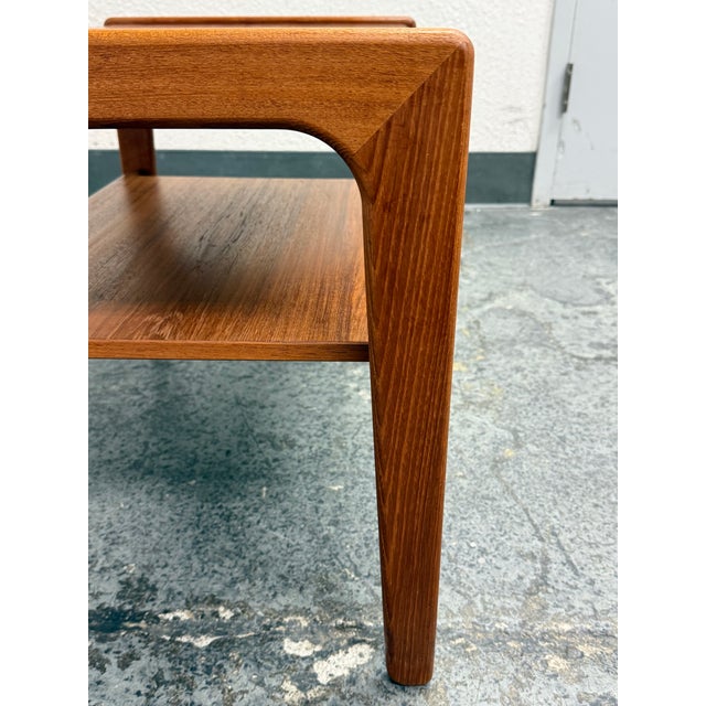 Wood Salin Nyborg Teak Two Tiered Side Table, Mid 20th Century For Sale - Image 7 of 12