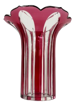 Ruby Red Crystal Vase from Val Saint Lambert