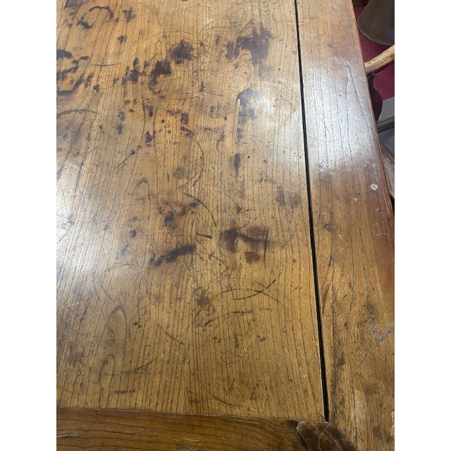 1950s Vintage Elmwood Ming Style Square Mahjong / Eight Immortals High Game Table For Sale - Image 5 of 16