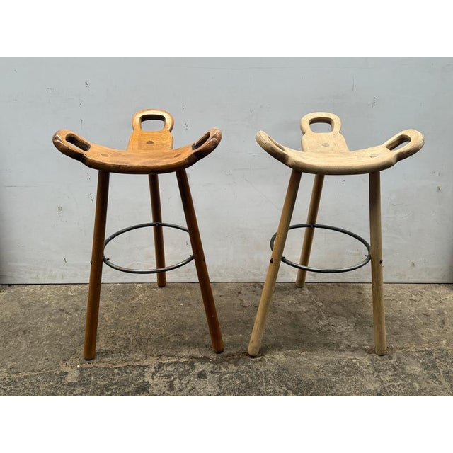 Bar Stools by Sergio Rodriguez, 1970s, Set of 2 For Sale - Image 3 of 7