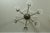 Art Deco French Bronze and Frosted White Glass Six-Light Chandelier, 1930s For Sale - Image 9 of 18