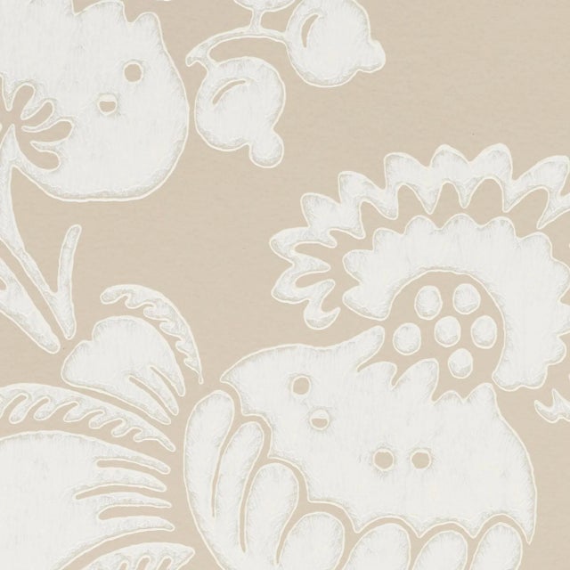 Based on a damask fabric in our archive, this large-scale, surface-printed wallpaper has exceptional beauty and depth....