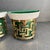 Mid-Century Modern Vintage Miramar California Pottery Planters Wall Pockets Green Gold Mid Century Modern For Sale - Image 3 of 12