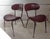 Set of Bean-Shaped Chairs in Burgundy Imitation Leather, 1960s For Sale - Image 4 of 18