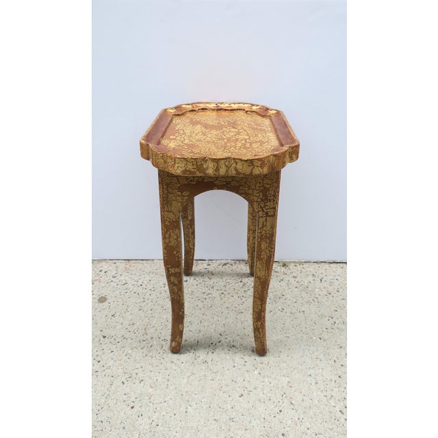 Wood Italian Gold Giltwood Side Table For Sale - Image 7 of 17