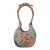 Signed Sculptural Raku Vessel With Woven Handle For Sale