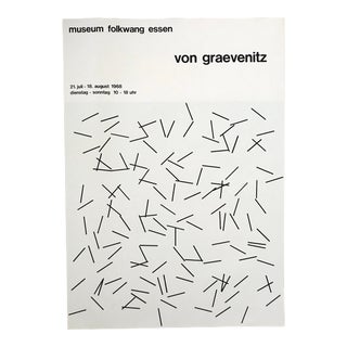 1968 Vintage Von Graevenitz Exhibition Poster For Sale