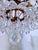 Brass 1920s Empire Brass Chandelier With a-Chain Crystals For Sale - Image 8 of 16