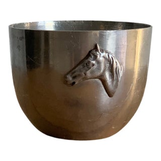 Vintage Pewter Craft of Cape Cod Horse Head Pewter Vessel For Sale