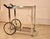 Mid-Century Modern Mid-Century Chrome and Smoked Glass Two Tier Rolling Bar Cart For Sale - Image 3 of 12