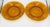 1960s 1960s Indiana Sandwich Glass Tiara Amber 2pc Set Dinner Plates For Sale - Image 5 of 5