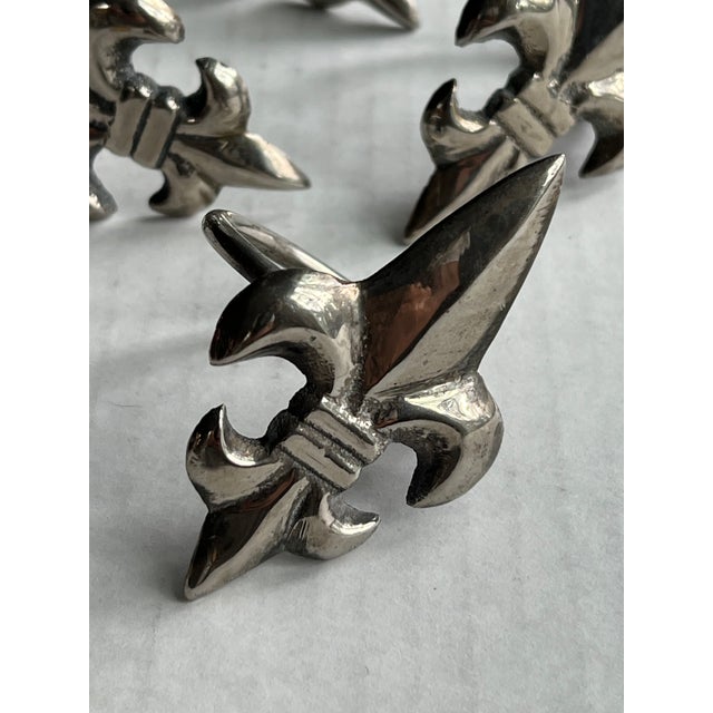 1990s Fleur De Lis Napkin Rings For Sale - Image 5 of 5