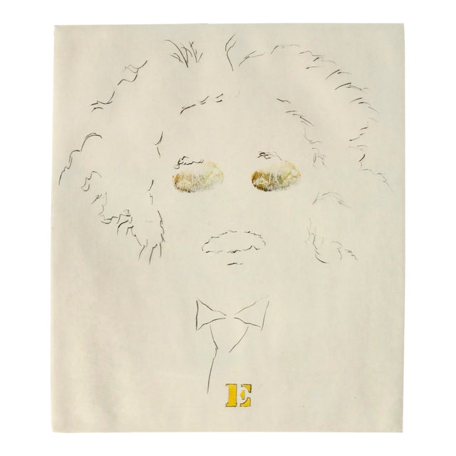 "E" Albert Einstein, Modern Portrait by Lilya Vorobey For Sale