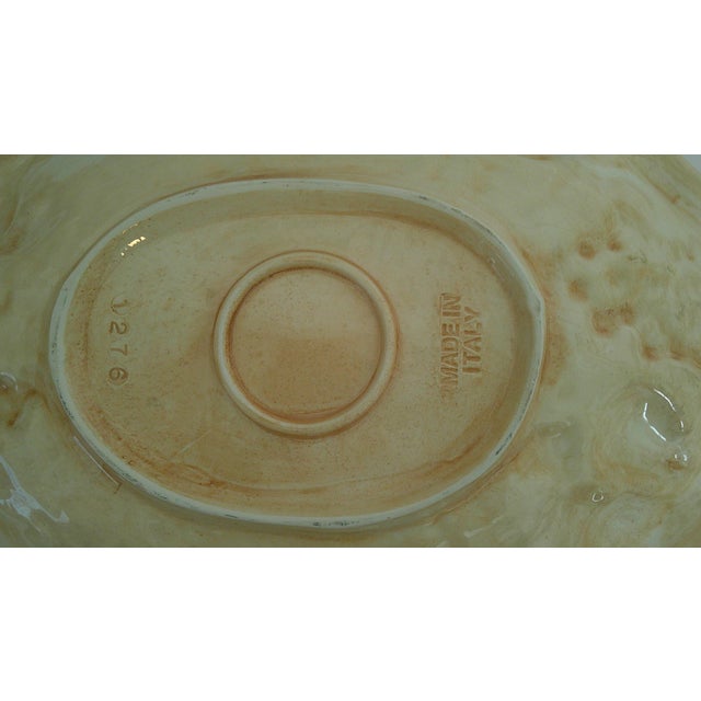 1960s Italian Oval Platter Fruit Decor Basket Weave the Ceramics of Bassano Del Grappa For Sale - Image 9 of 9