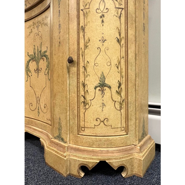 Decorative Crafts Venetian Demi Lune Console Cabinet - Made in Italy For Sale - Image 10 of 12