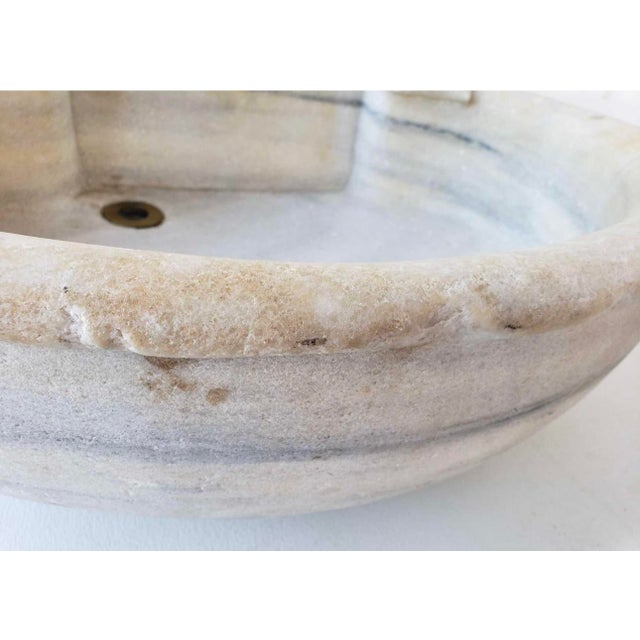 Stone Antique French White Marble Sink For Sale - Image 7 of 17