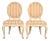 Karges French Provincial Louis XV Cream Lacquered and Gold Gilt Side Chairs or Dining Chairs, Pair For Sale