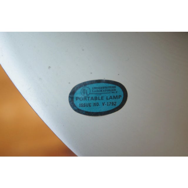 Mid 20th Century Vintage Mid-Century Modern Gooseneck Telescopic Industrial Metal Desk Lamp in Orange For Sale - Image 5 of 11