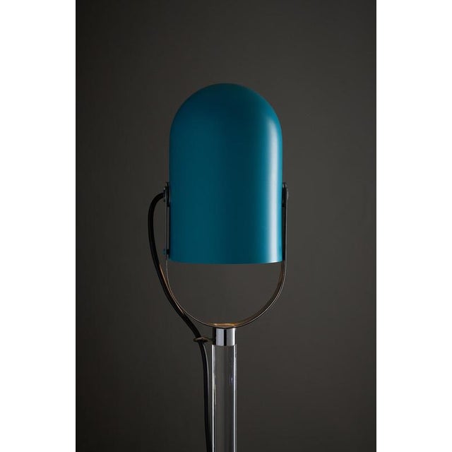 Space Age Turquoise Acrylic Glass Floor Lamp attributed to Cosack, 1970s For Sale - Image 3 of 11