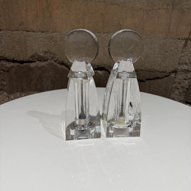 Transparent Grainware Lucite Salt & Pepper Grinders Wayne Husted Mid-Century Modern For Sale - Image 8 of 12