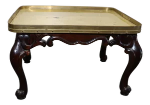 Regency Style Rosewood & Brass Coffee Table