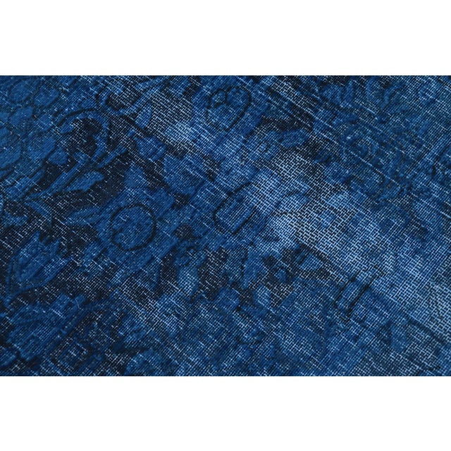 Boho Chic Persian Blue/Black Wool Rug - 9'9'' X 13'3'' For Sale In New York - Image 6 of 10