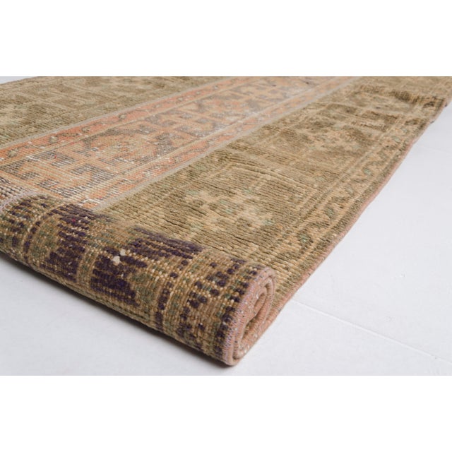 Turkish Mid 20th Century Oushak Anatolian Wool Runner For Sale - Image 3 of 10