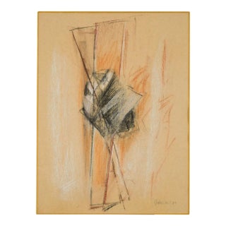 Abstract Composition - Original Pastel Drawing by Claudio Palmieri - 1989 1989 For Sale