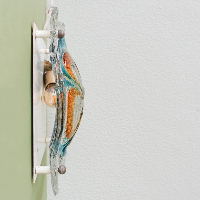 AVMazzega Mid-Century Italian Glass Sconce from Mazzega, 1970s For Sale - Image 4 of 17