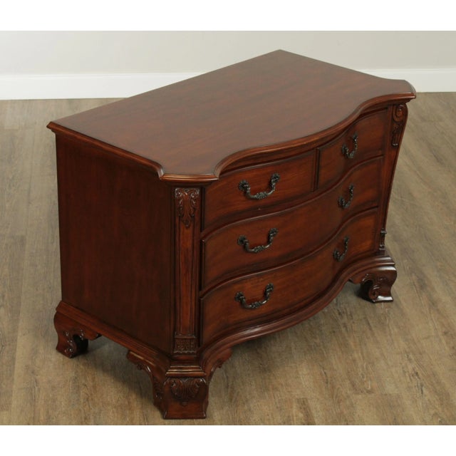 Traditional Georgian Style Cherry Serpentine Chest of Drawers For Sale - Image 3 of 13