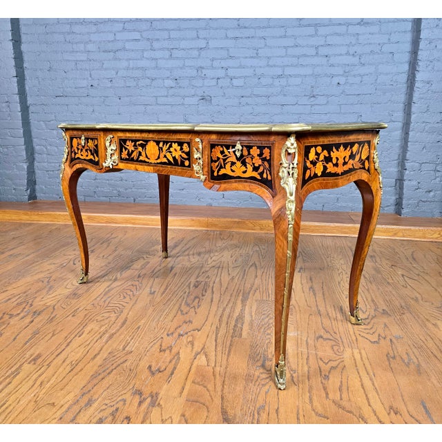 Fine 19th Century Marquetry Bureau Plat, After Edward Holmes Baldock For Sale - Image 12 of 12