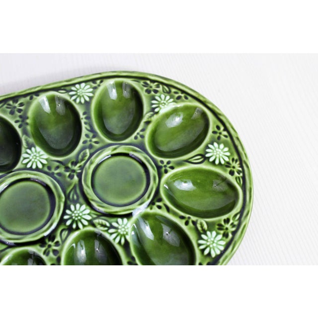 Green Earthenware Egg Service with Salt and Pepper, 1960s, Set of 3 For Sale - Image 8 of 11