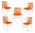 Orange Stylex "Rythm" Armchair by Sva Cvek, Sets of 5 For Sale