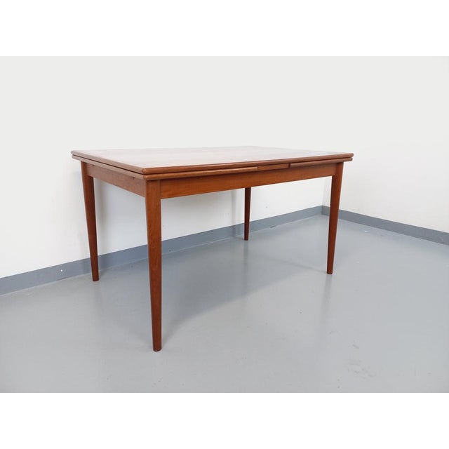 Vintage Scandinavian Dining Table in Teak with Extensions, 1960s For Sale - Image 15 of 18
