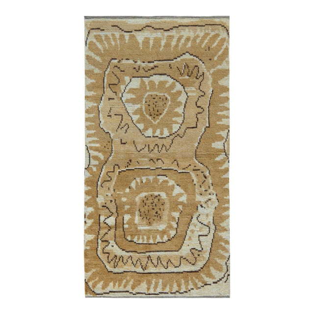 Rug & Kilim Scandinavian Art Deco Style Rug, Beige-Brown, 5x7 For Sale