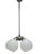 Metal Art Deco Style Pendant Light in Glass, Poland, 1970s For Sale - Image 7 of 7