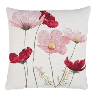 Summer Cosmos II Tapestry Cushion With Feather Filler - 46 X 46cm For Sale