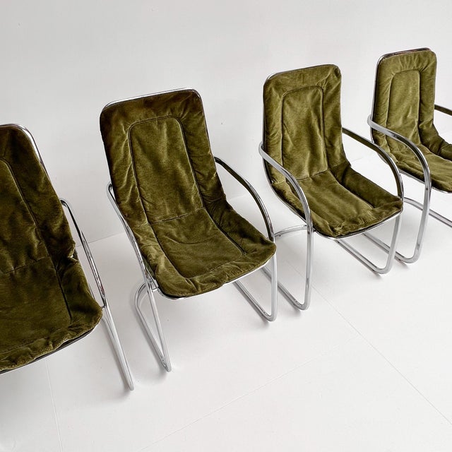 Vintage Chrome Wire Chairs by Gastone Rinaldi for Rima, 1960s, Set of 4 For Sale - Image 6 of 15