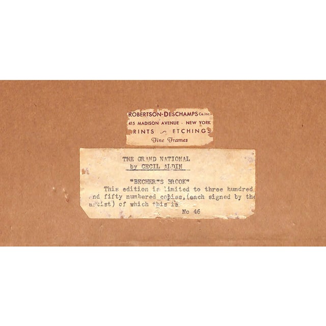 Cecil Aldin 1870-1935 (pencil signed LL) Limited edition No. 46 of 350 (hand-coloured) print of The Grand National...